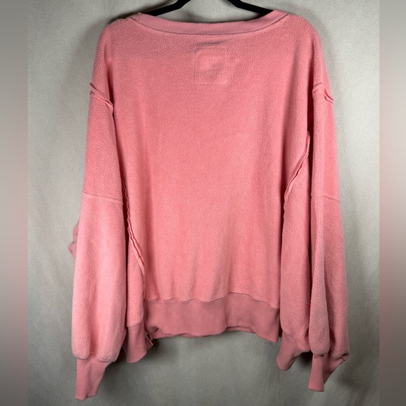 American Eagle Seriously Huggable Oversized Crew Neck Sweater - Large in Pink - Picture 6 of 9